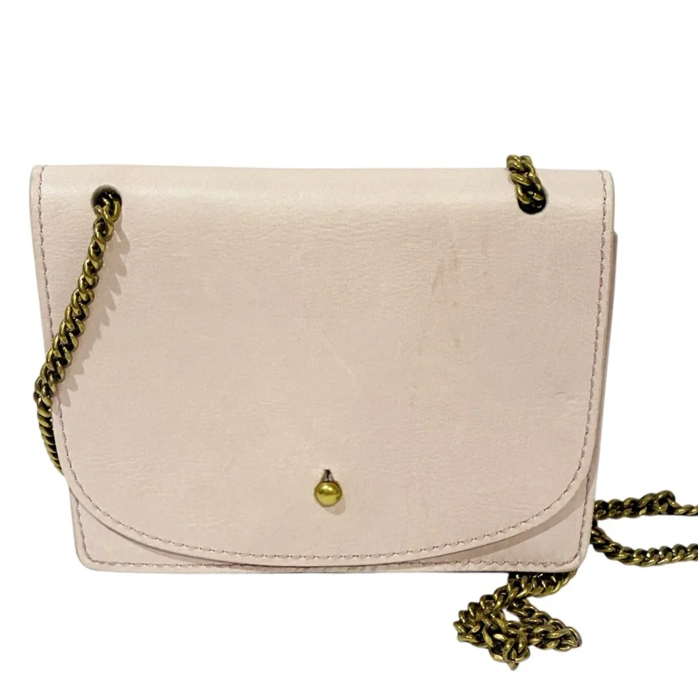 MADEWELL‎ The Chain Crossbody Bag Women's BLUSH Leather Small/Mini NEW